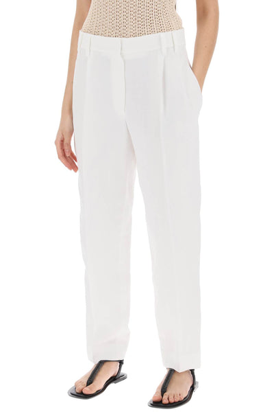 Brunello cucinelli double pleated trousers-3