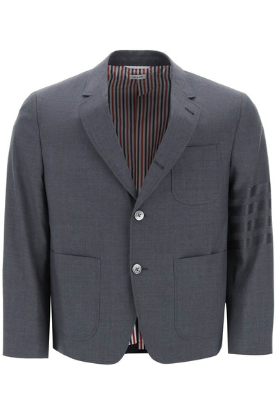 Thom browne 4-bar jacket in light wool-0