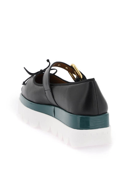 Marni nappa leather mary jane with notched sole-2