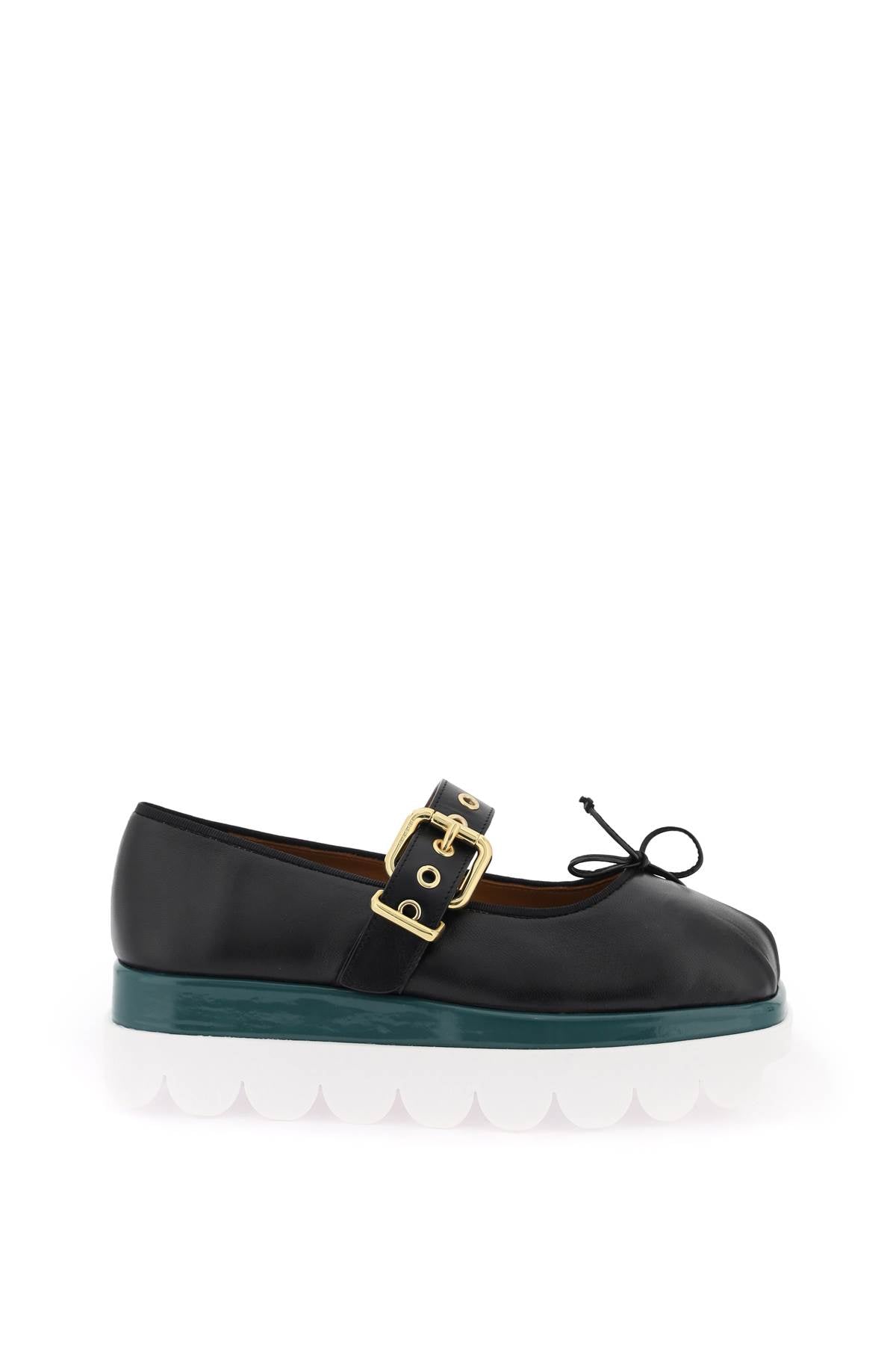 Marni nappa leather mary jane with notched sole-0