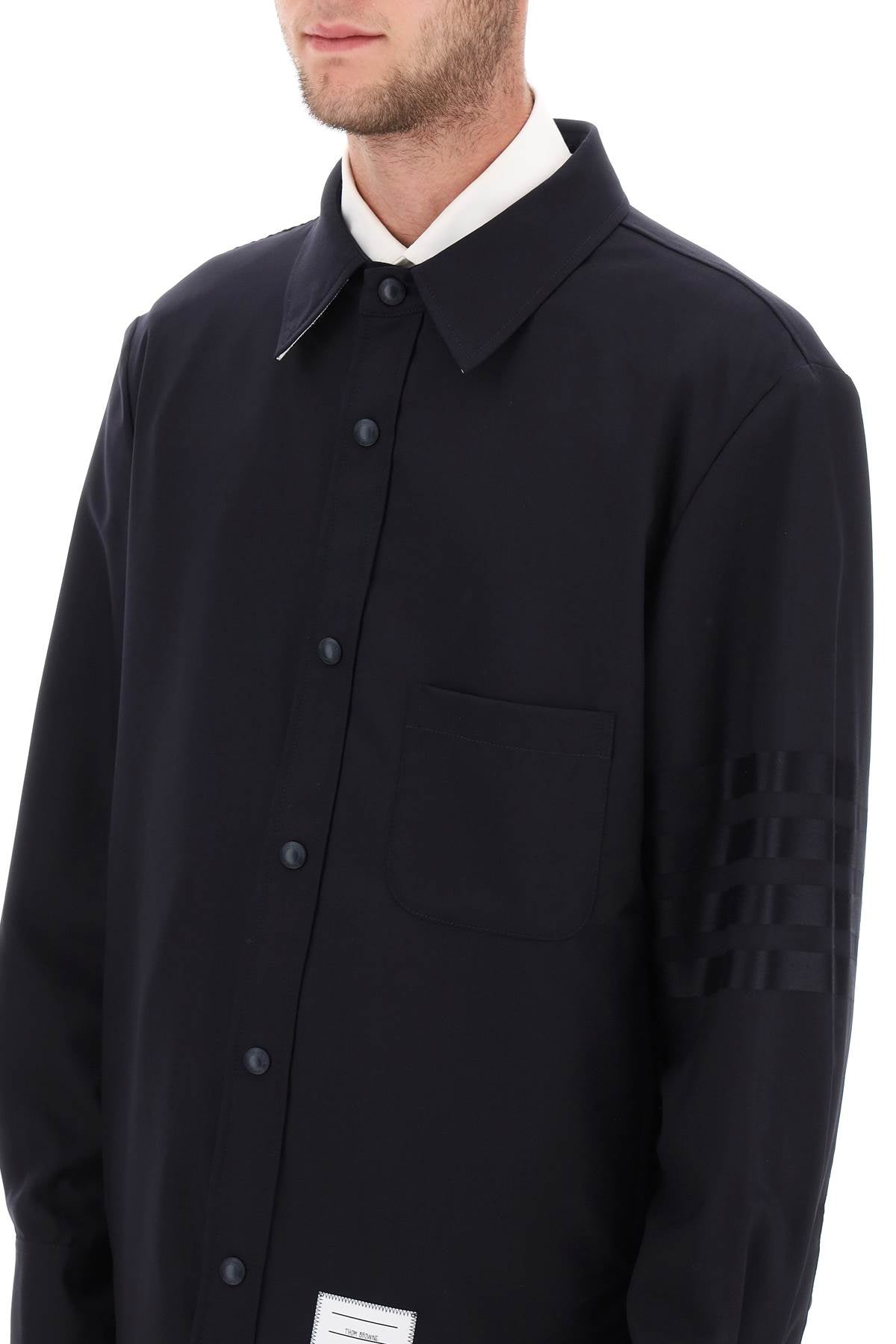 Thom browne 4-bar shirt in light wool-3