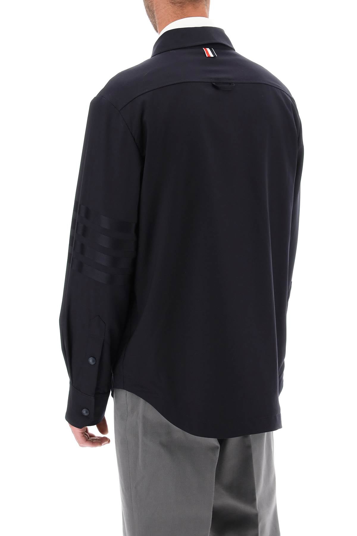 Thom browne 4-bar shirt in light wool-2
