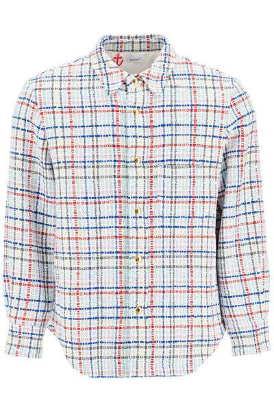 Thom browne multicolor gingham tweed shirt jacket-0
