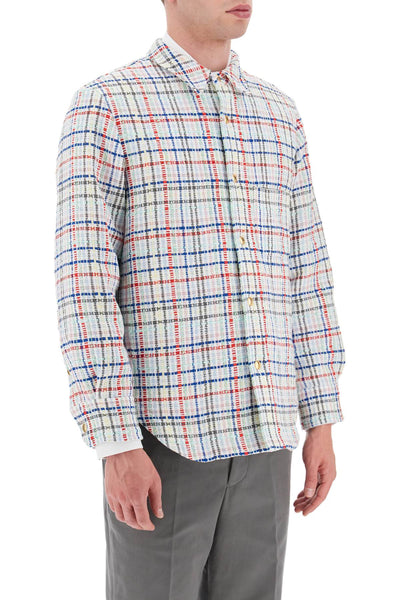Thom browne multicolor gingham tweed shirt jacket-1