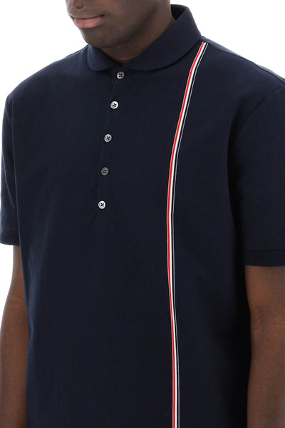 Thom browne polo shirt with tricolor intarsia-3