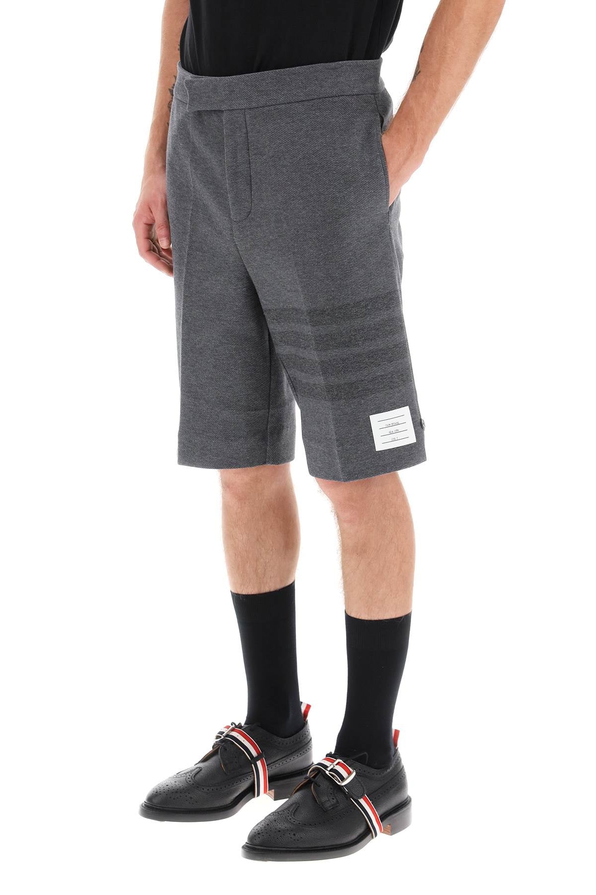 Thom browne shorts with 4-bar motif-3