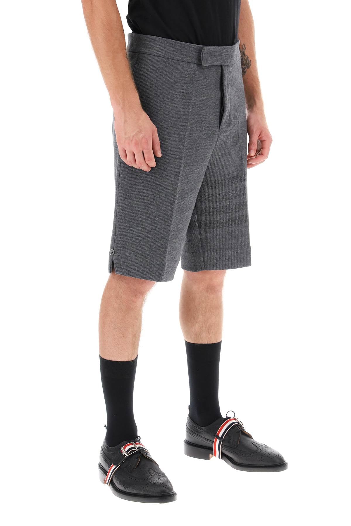 Thom browne shorts with 4-bar motif-1