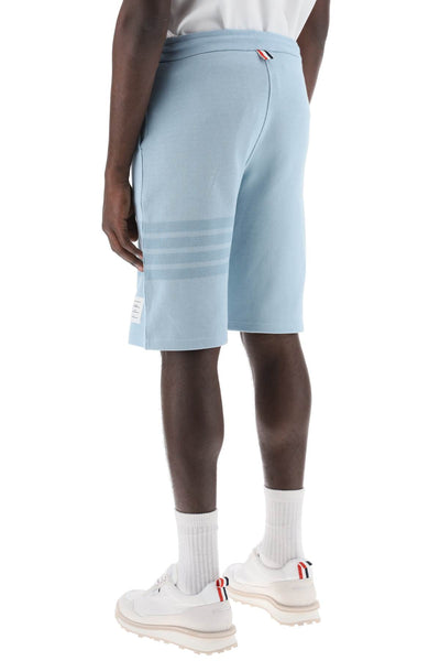 Thom browne 4-bar shorts in cotton knit-2