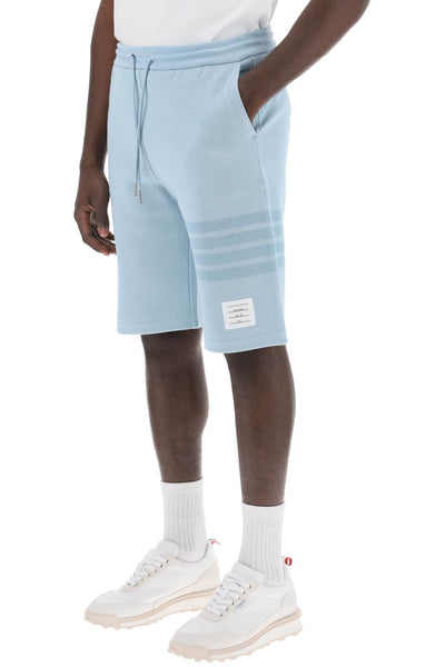 Thom browne 4-bar shorts in cotton knit-3