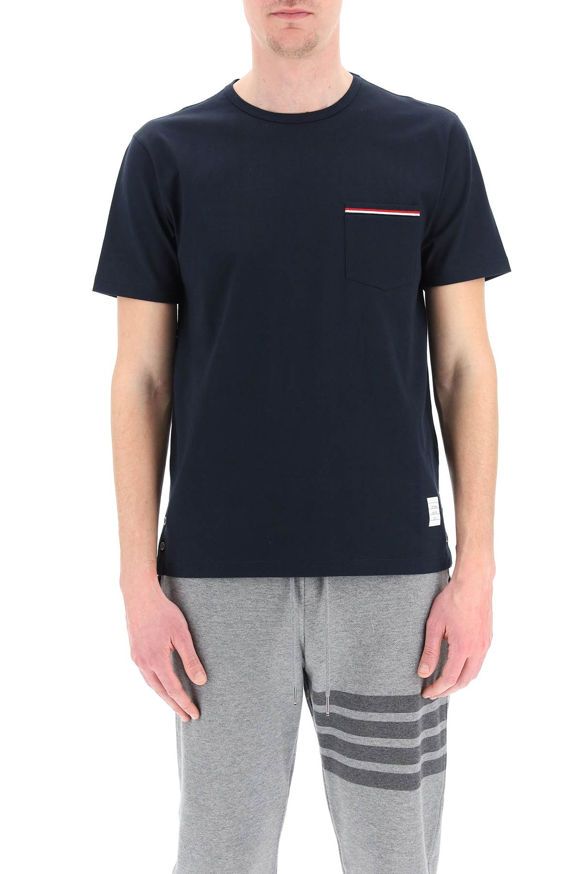 Thom browne t-shirt with tricolor pocket-1