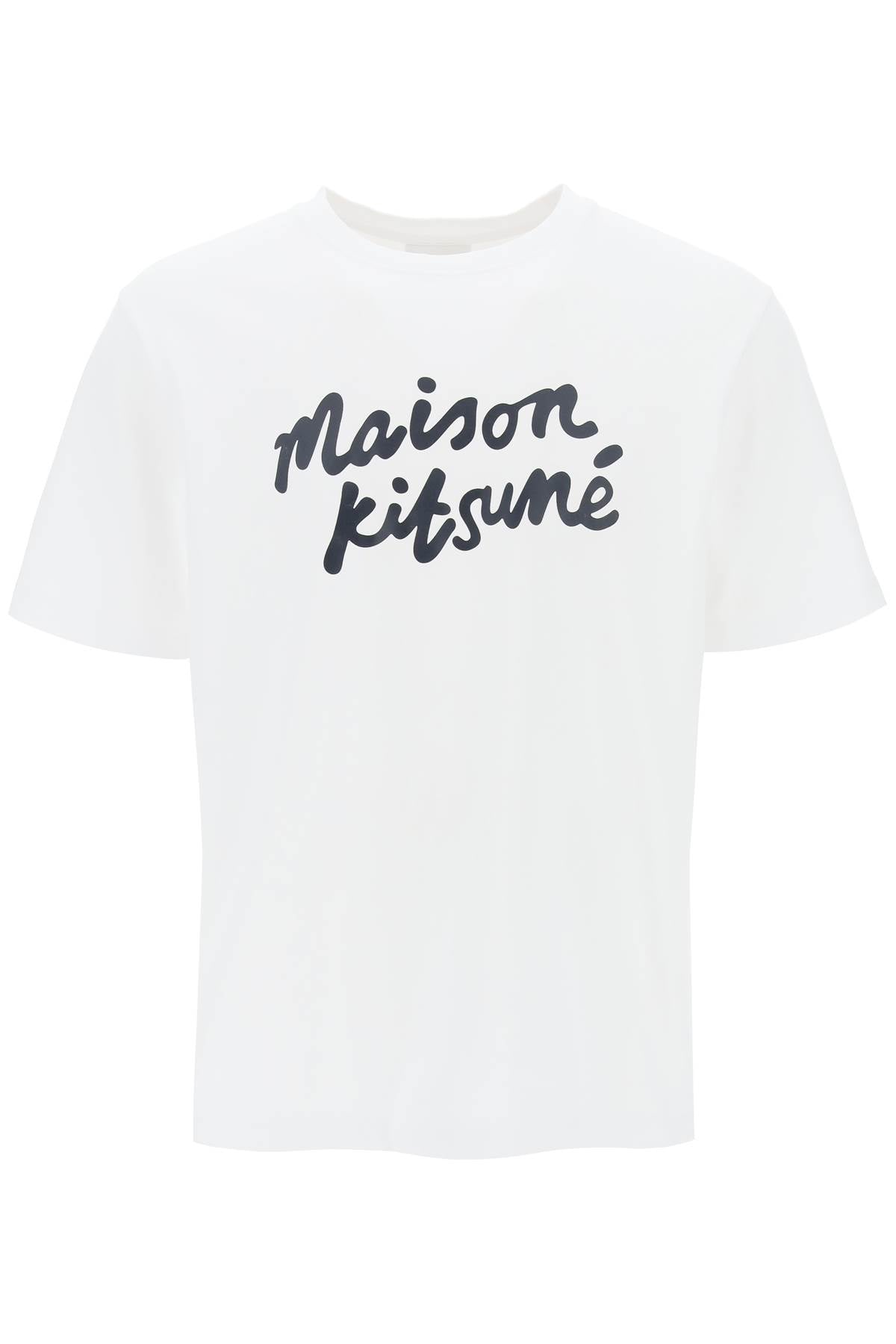 Maison kitsune t-shirt with logo in handwriting-0