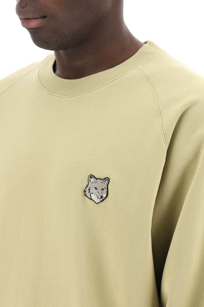 Maison kitsune bold fox head crewneck sweatshirt with patch-3