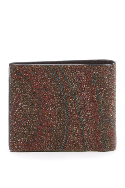 Etro paisley bifold wallet with pegaso logo-2