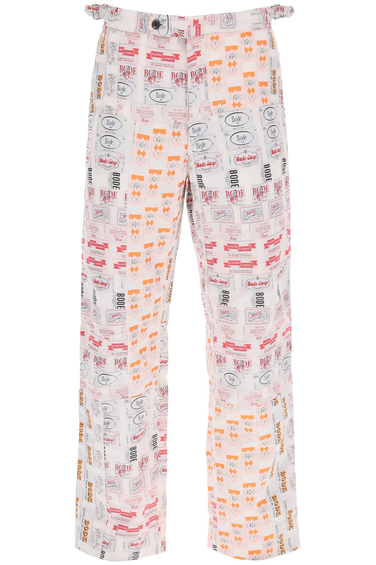 Bode 'clinton street label' patchwork pants-0
