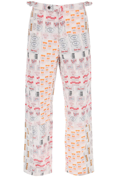 Bode 'clinton street label' patchwork pants-0