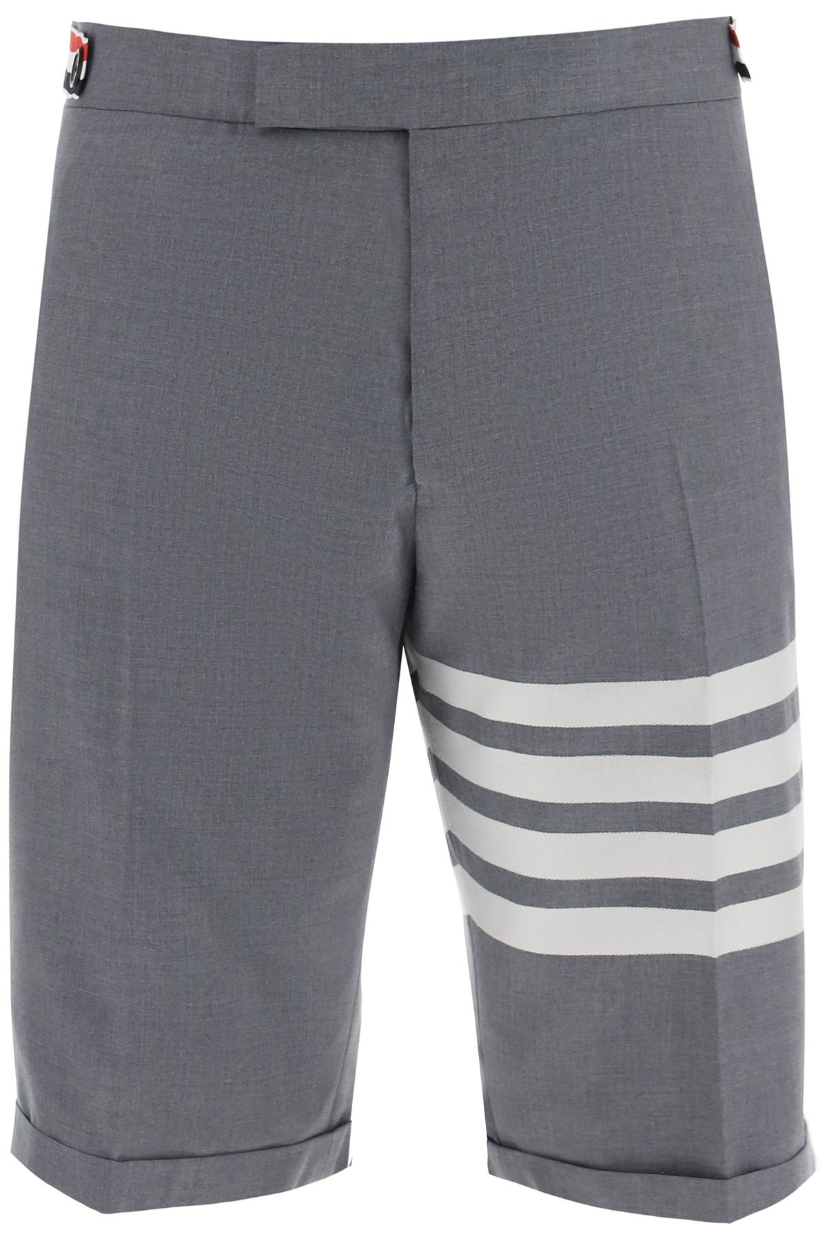 Thom browne 4-bar shorts in light wool-0