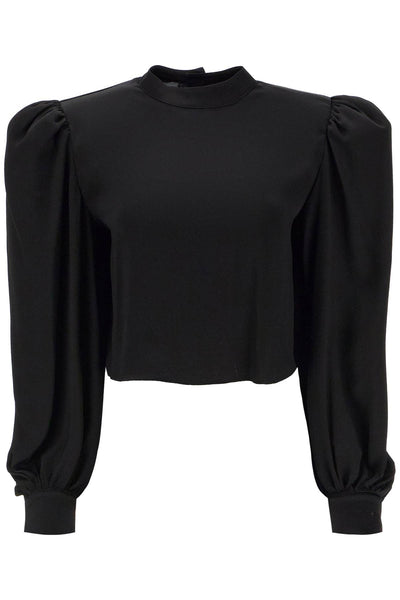 Mvp wardrobe 'edendale' cropped blouse in satin-0