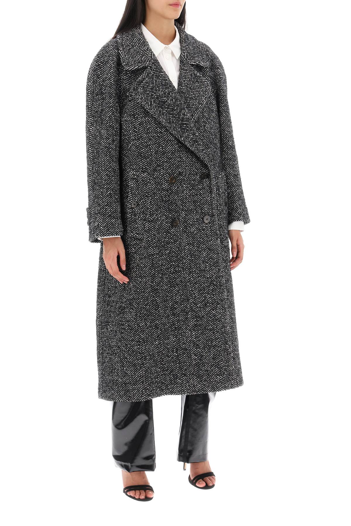 Mvp wardrobe oversized herringbone coat-1