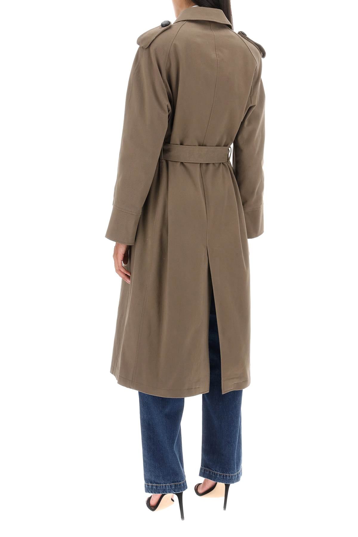 Mvp wardrobe 'bigli' cotton double-breasted trench coat-2