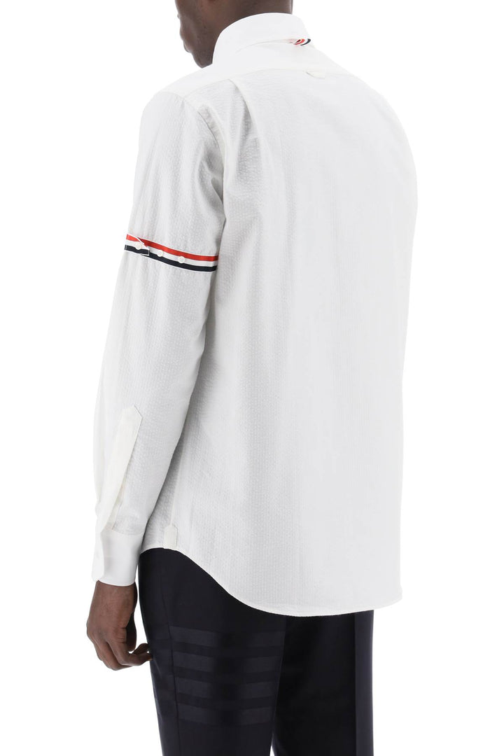Thom browne seersucker shirt with rounded collar-2