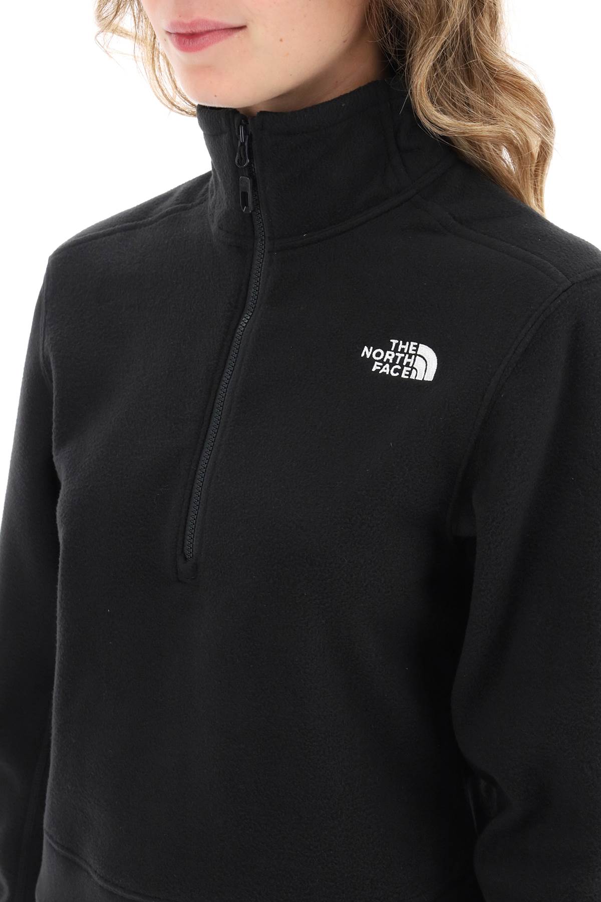 The north face glacer cropped fleece sweatshirt-3