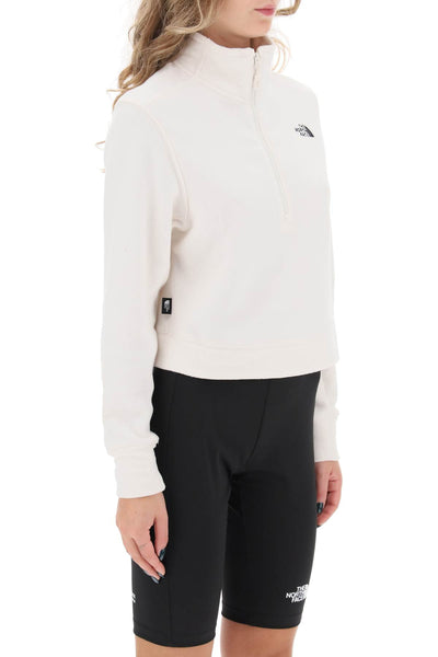The north face glacer cropped fleece sweatshirt-1