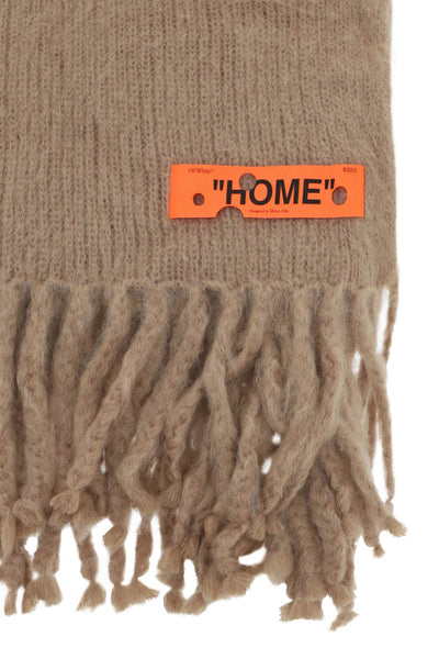 Off-white 'arrows' mohair and wool blanket-2