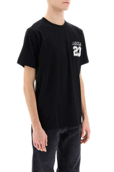 Off-white crew-neck t-shirt with 23 logo-1