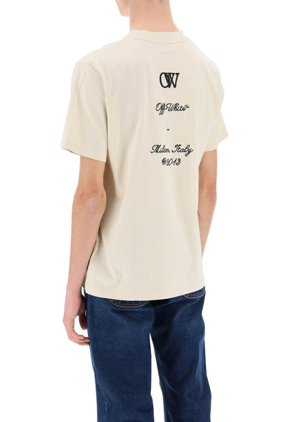 Off-white crew-neck t-shirt with 23 logo-2