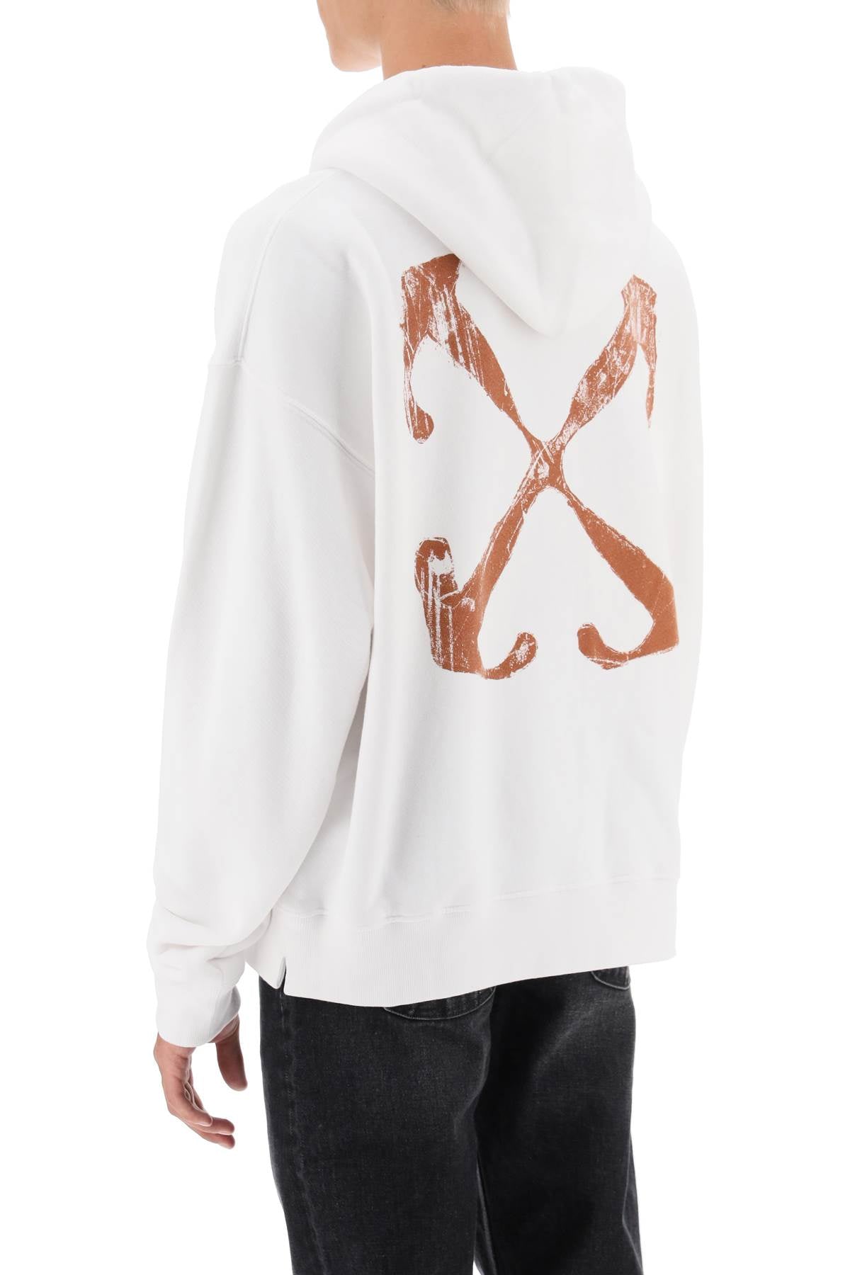 Off-white hoodie with back arrow print-2