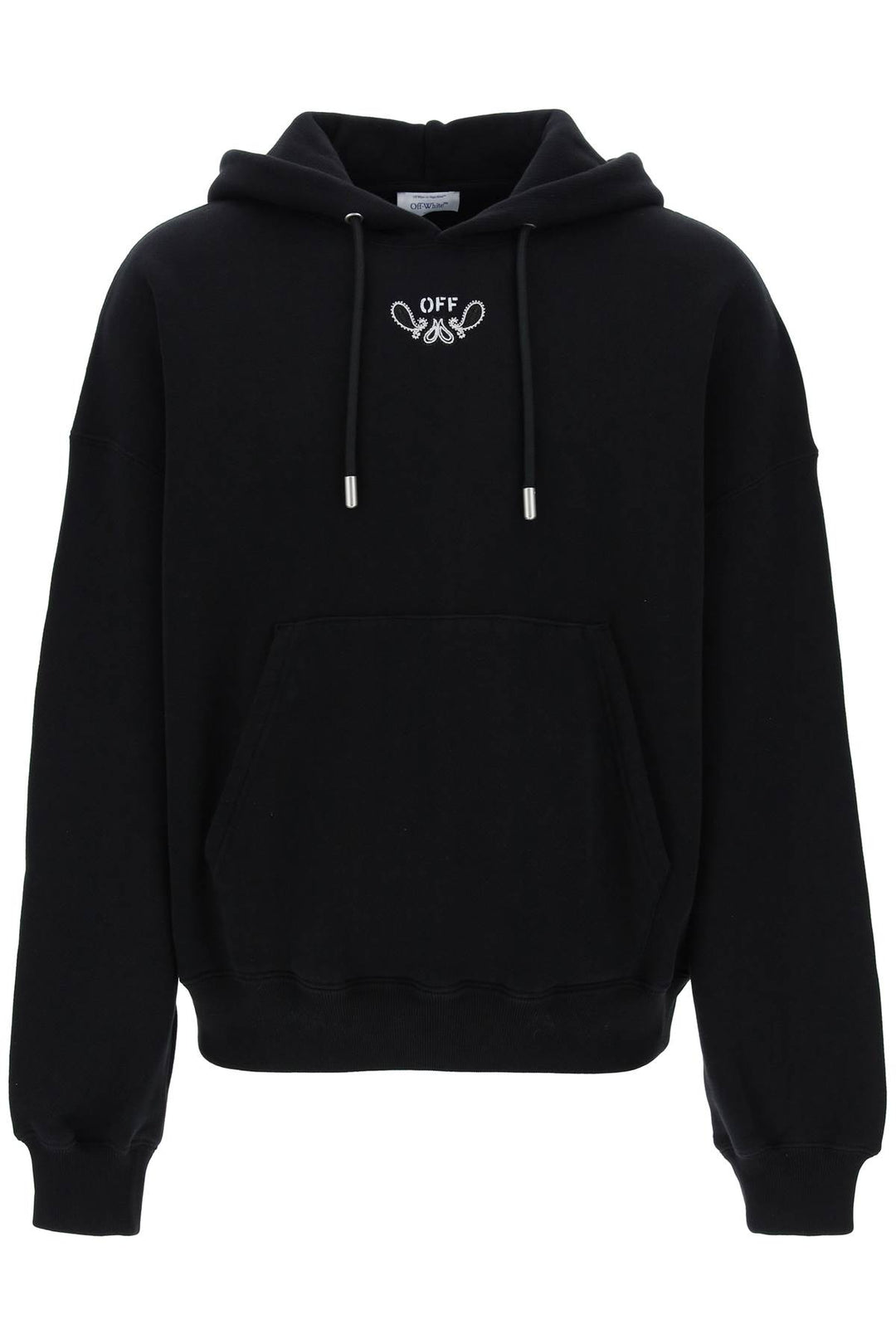 Off-white hooded sweatshirt with paisley-0