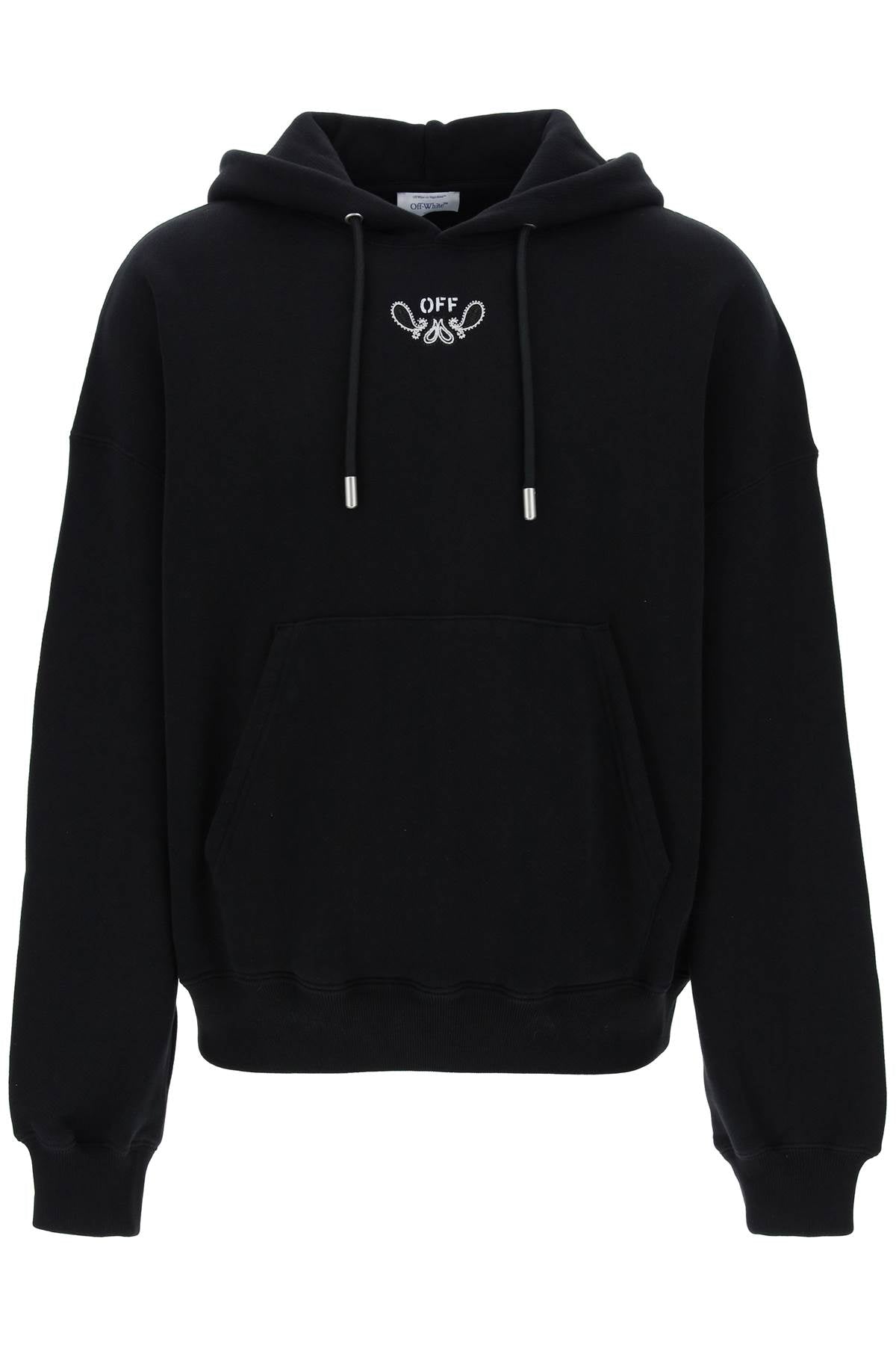 Off-white hooded sweatshirt with paisley-0