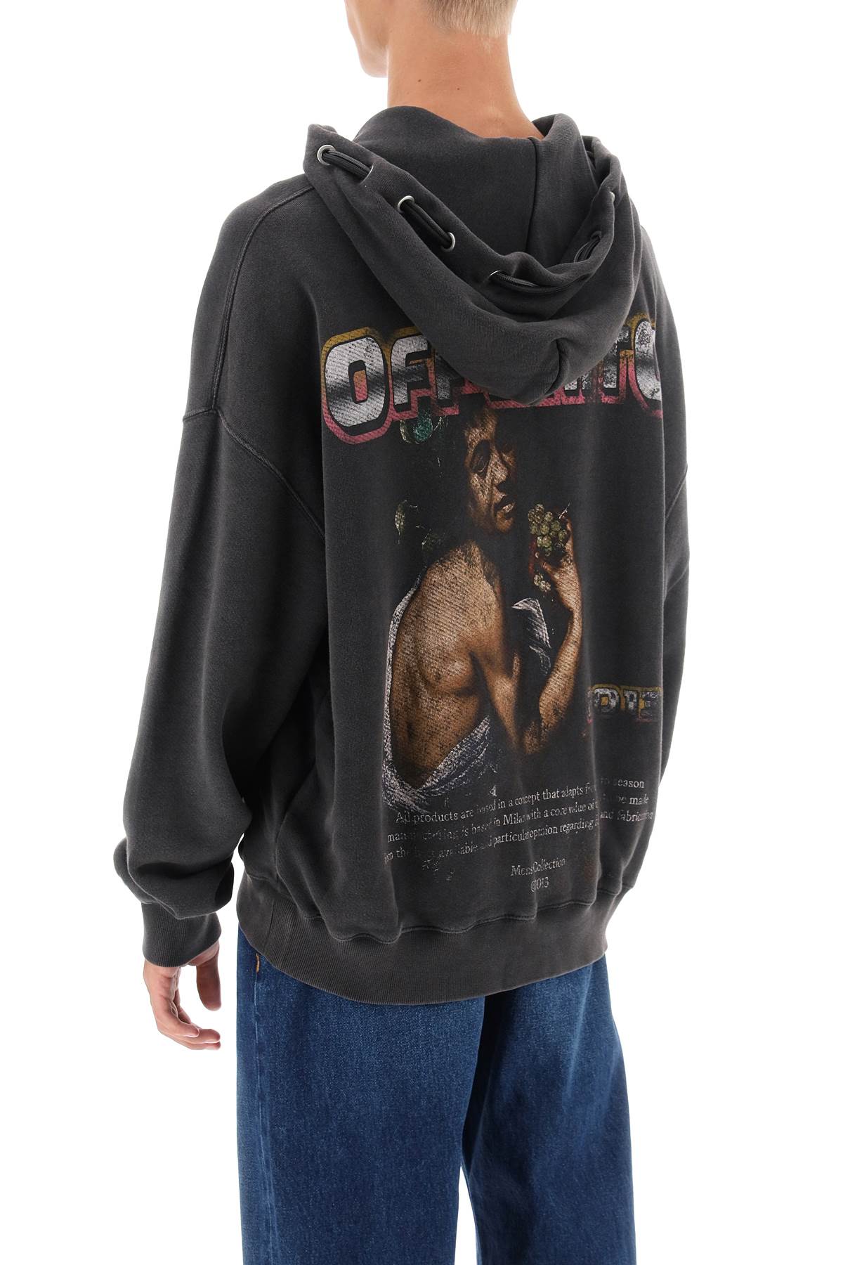 Off-white hoodie with back bacchus print-2