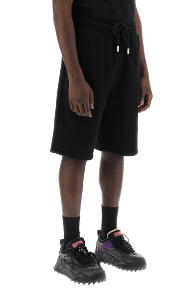 Off-white "sporty bermuda shorts with embroidered arrow-1