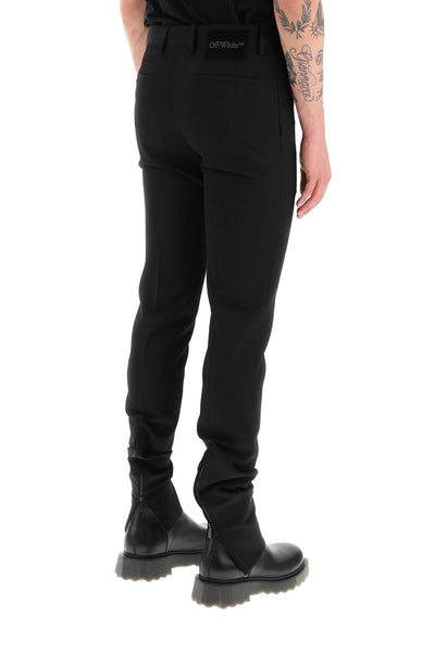 Off-white slim tailored pants with zippered ankle-2