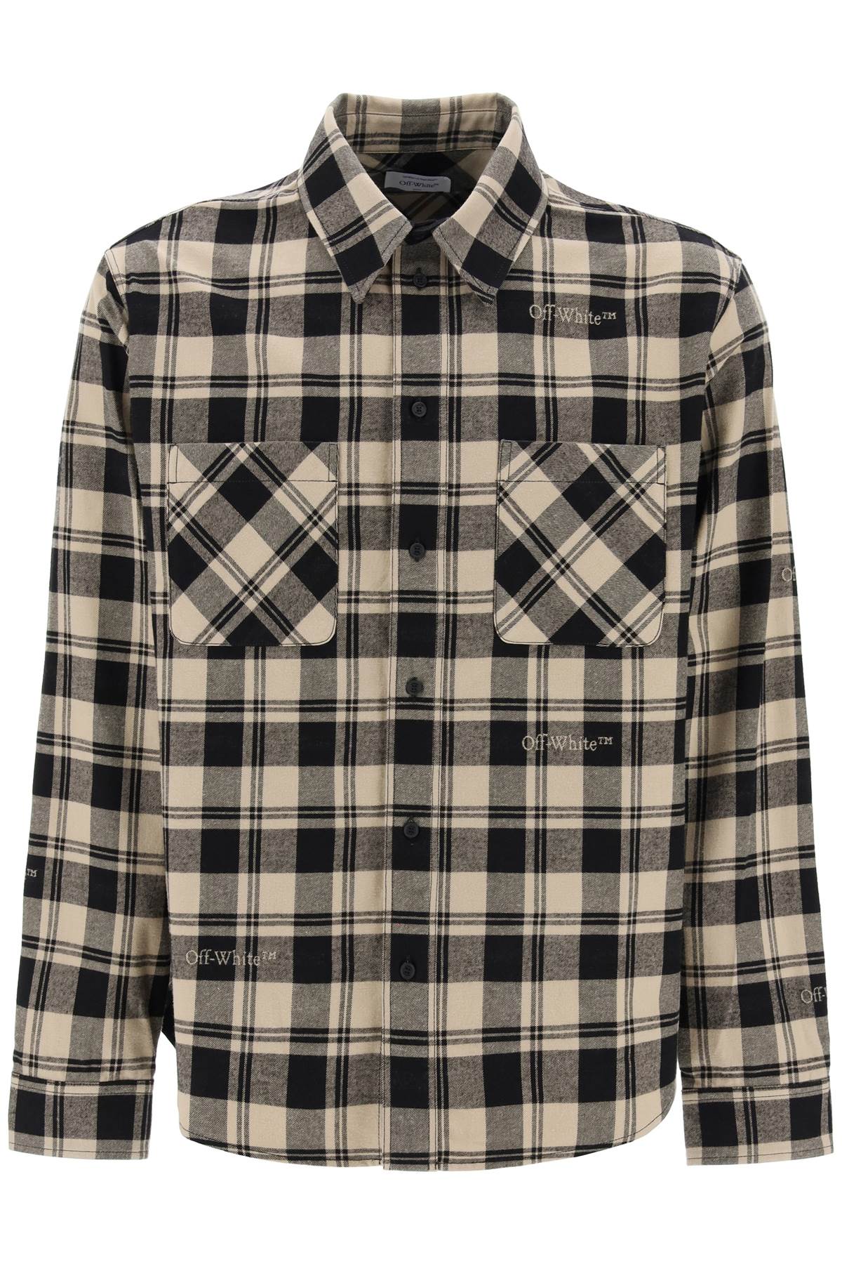 Off-white check flannel shirt-0