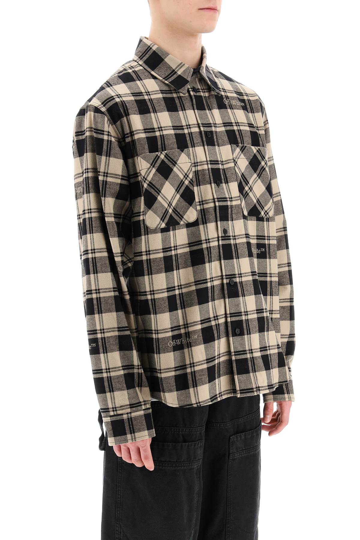 Off-white check flannel shirt-1