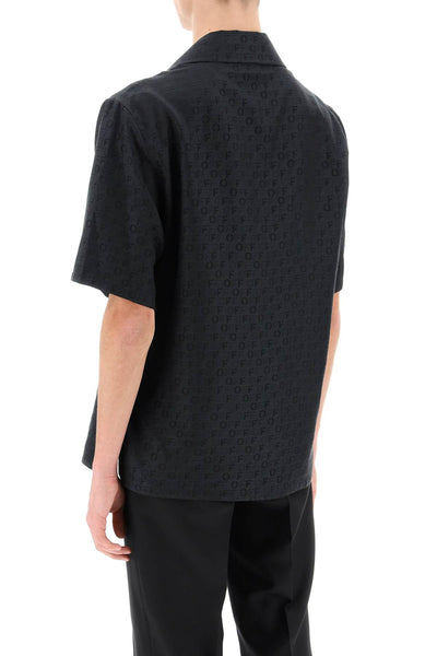 Off-white holiday bowling shirt with off pattern-2