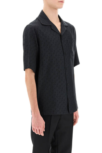 Off-white holiday bowling shirt with off pattern-1