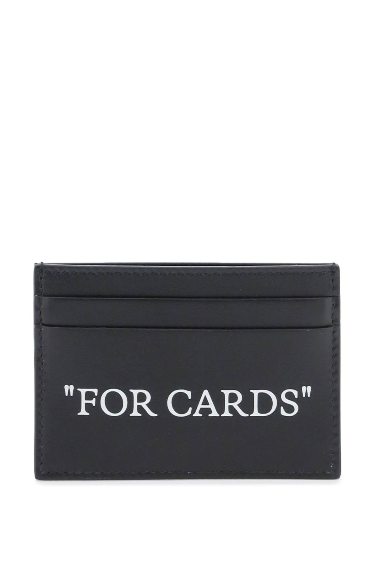Off-white bookish card holder with lettering-0