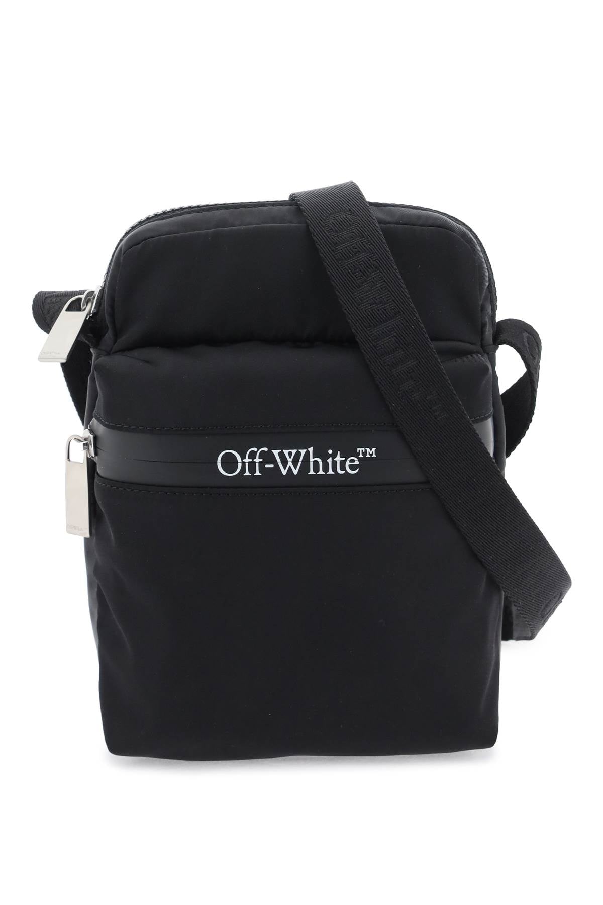 Off-white nylon crossbody bag-0