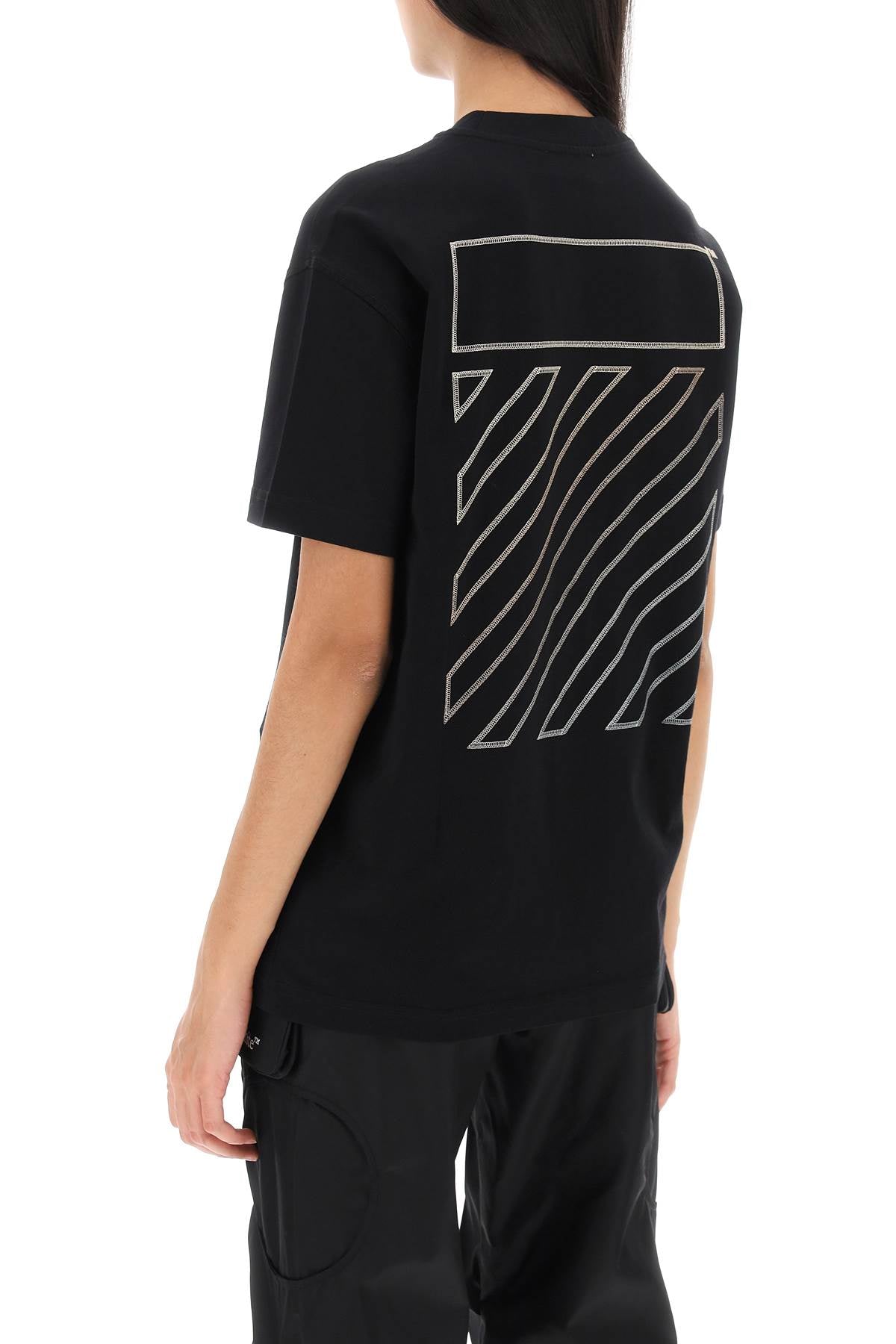 Off-white t-shirt with back embroidery-2