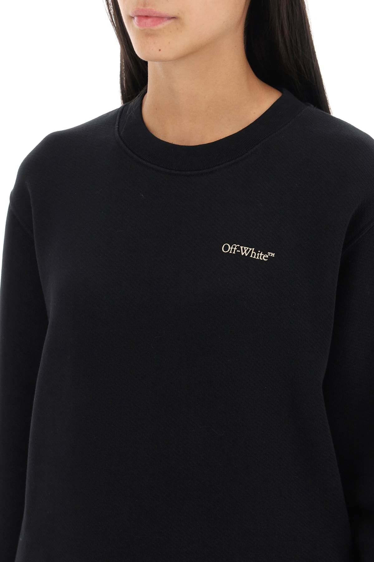 Off-white crew-neck sweatshirt with diag motif-3