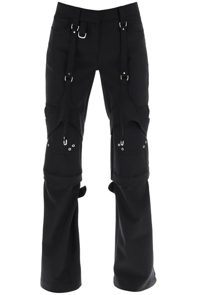 Off-white cargo pants in wool blend-0