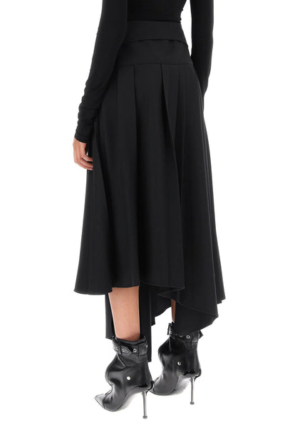 Off-white belted tech drill pleated skirt-2