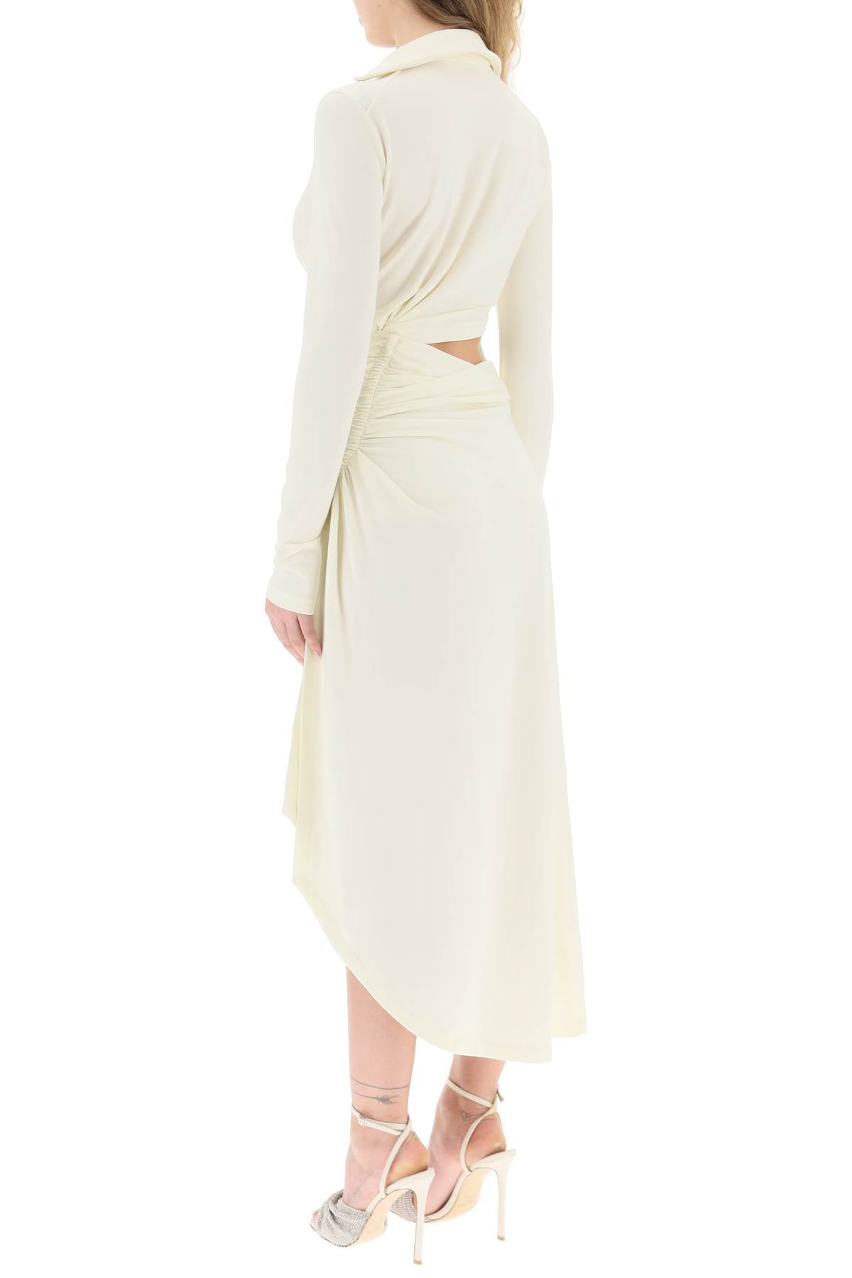 Off-white asymmetric cut-out jersey dress-2