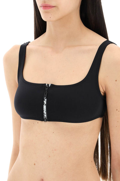 Off-white bikini set with zip and logo-3
