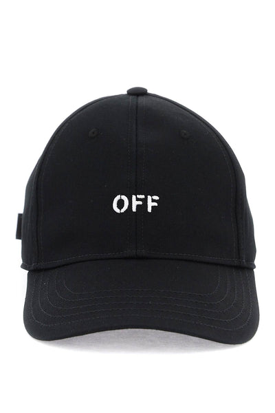 Off-white baseball cap with off logo-0