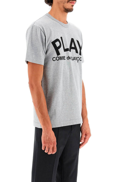 Comme des garcons play t-shirt with play print-1
