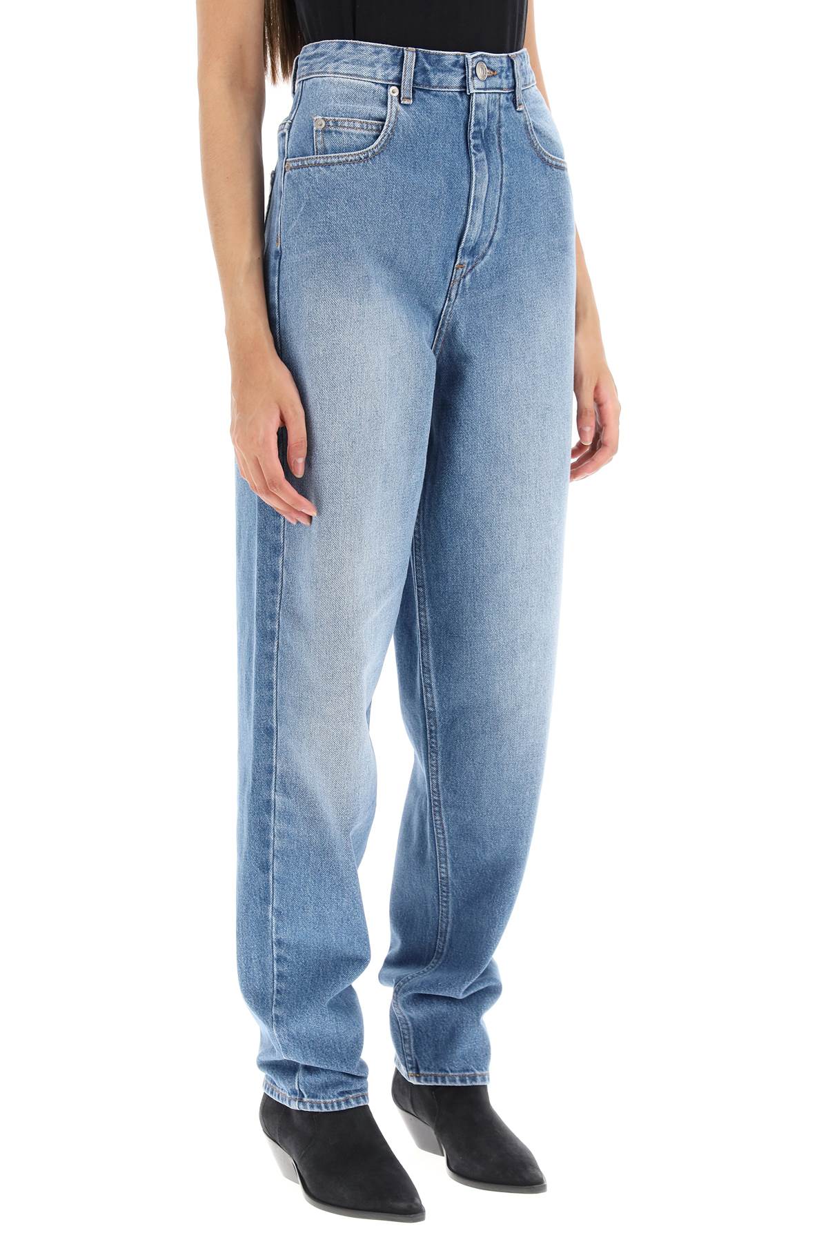 Isabel marant etoile 'corsy' loose jeans with tapered cut-1